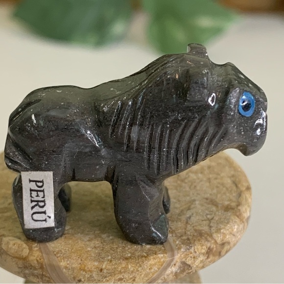 Miniature LION Stone Carving Mini Figurine Steatite Soapstone Animal Figure 1.5" - Picture 6 of 13